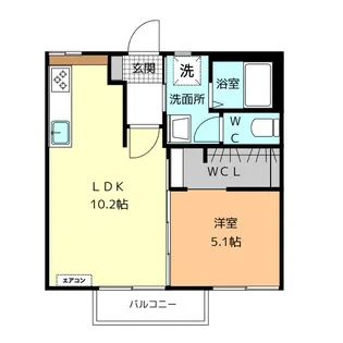 タウンステージ栗木【2階】の間取り