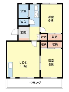 ハイツ山崎【3階】の間取り