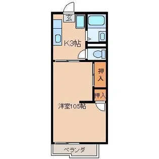 コーポ祥栄【1階】の間取り