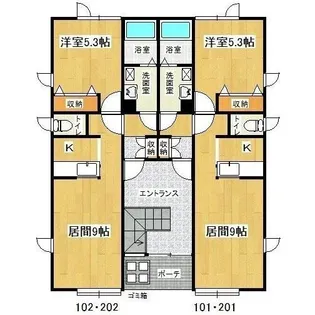 ロイヤルフラット【2階】の間取り
