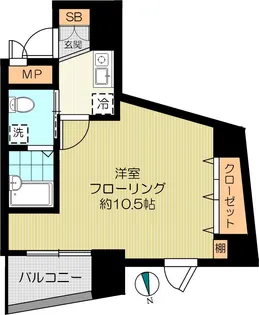 イーストンビル西早稲田【7階】の間取り