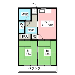ファミールハイツB【2階】の間取り