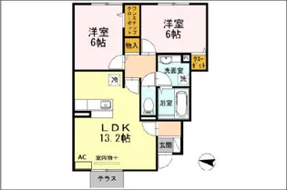 しんでれら・円山 B棟【1階】の間取り