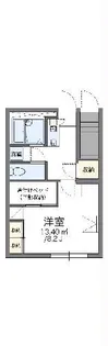 レオパレスアゼリア【1階】の間取り