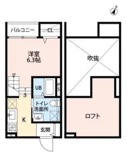 LAVERT吉塚【1階】の間取り
