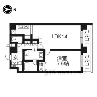 KDXレジデンス西大路【7階】の間取り