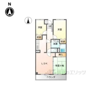 グランシャリオ氷上1番館【2階】の間取り