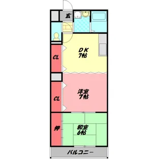 パラシオン菊水【2階】の間取り
