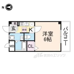 メゾン・ド・佐保【1階】の間取り