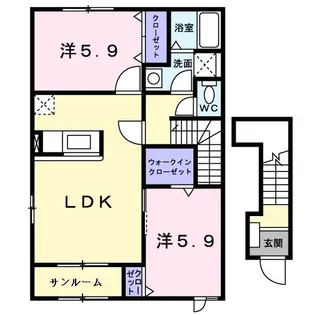 ミルキーウェイ【2階】の間取り