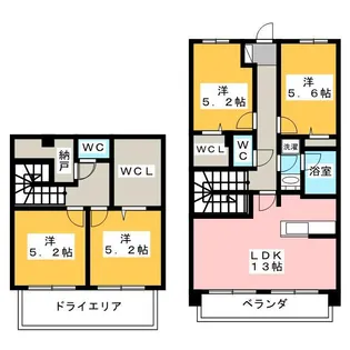 栗山ヴィレッジ七番館【1階】の間取り