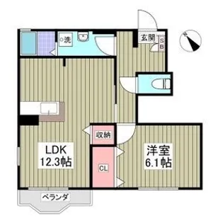 マロニエハイツI【1階】の間取り