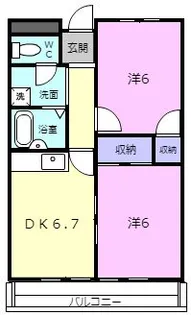 ハイツエイブリッジII【3階】の間取り