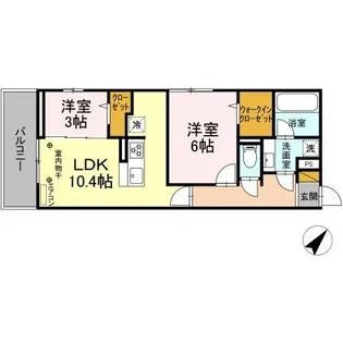 Stella 東平賀【3階】の間取り