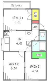 コーポ希望ヶ丘【2階】の間取り