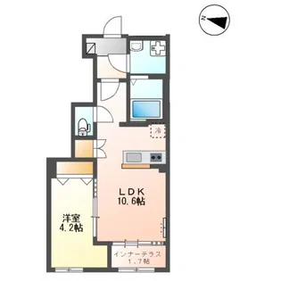 三里塚 アパートIII期新築工事【1階】の間取り