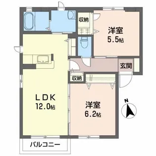メゾンシルエーラ【1階】の間取り
