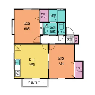 クオーレ新橋【2階】の間取り