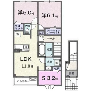 アネラ エコル【2階】の間取り