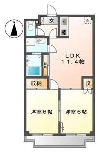 アメニティプレイス【4階】の間取り