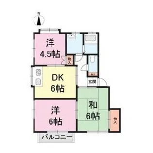 ルネス坂井A【2階】の間取り