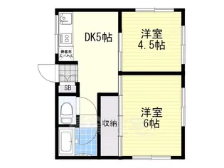桜ハウス【1階】の間取り