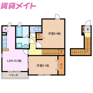 マウンテン ローレル N【2階】の間取り