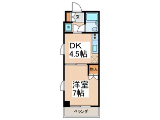 ビュ-フラット稲毛【3階】の間取り