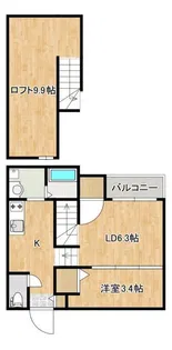 コアスクエアII【1階】の間取り