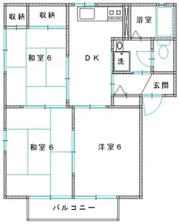 セントラルハイツA棟【2階】の間取り