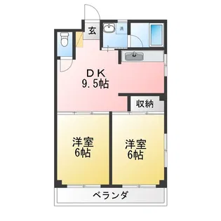 KSハイツ【4階】の間取り