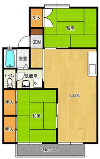 セジュール三佐【2階】の間取り
