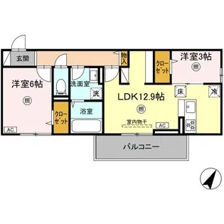 ハイグレードレジデンス【1階】の間取り