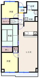 ソレイユ立花【7階】の間取り