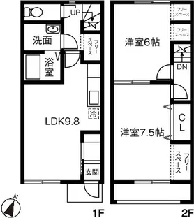 Maison de sray A(メゾンドサライ)【2階】の間取り
