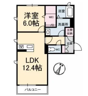 シャーメゾン福山北 B棟【2階】の間取り