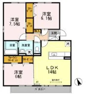メセナ西条東プチ【2階】の間取り