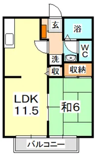 パレロッサ陣之内 A【2階】の間取り