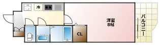 LUXE難波南【7階】の間取り