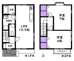 タウニー新西【1階】の間取り