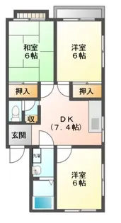 コーポ岡登【2階】の間取り