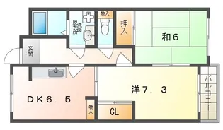 翔開マンション【1階】の間取り