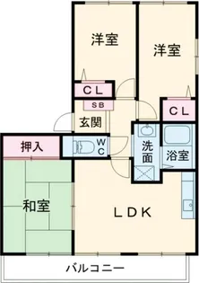 フォブール東山崎B棟【2階】の間取り