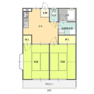 群馬県太田市新田花香塚町【アパート】の間取り