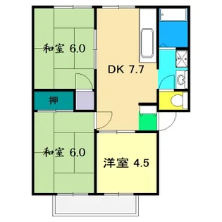 アビタシオン・高見 B棟【1階】の間取り