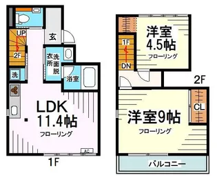 東京都狛江市東野川2【一戸建】の間取り