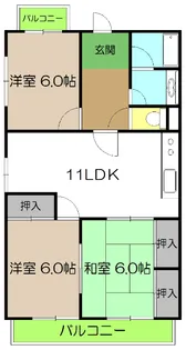 潮江ハイツ【4階】の間取り