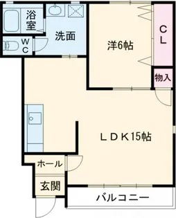 キャプリコーンエス A棟【1階】の間取り