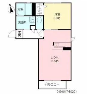 カーサ森 弐番館【2階】の間取り