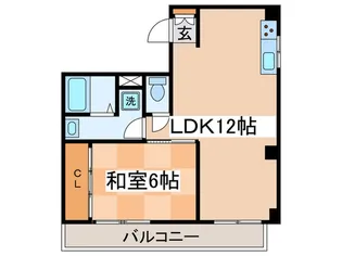 ペアサイドマンション【4階】の間取り